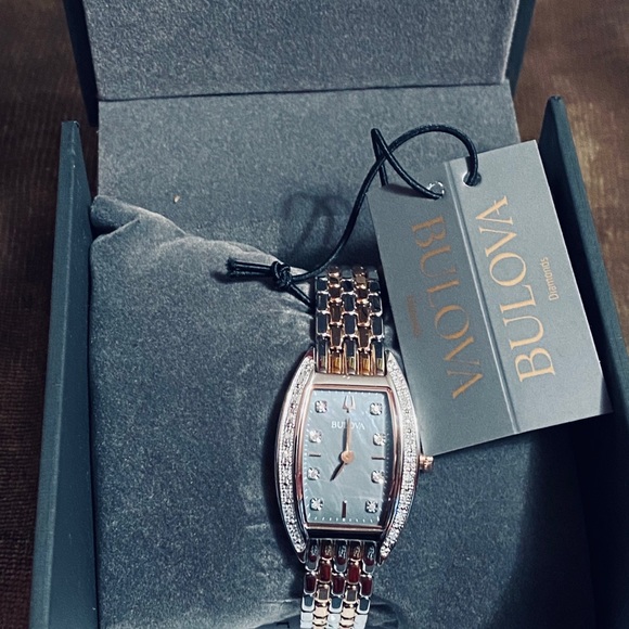 Bulova TonneauTwo-Tone ofPearl Ladies Quartz Watch